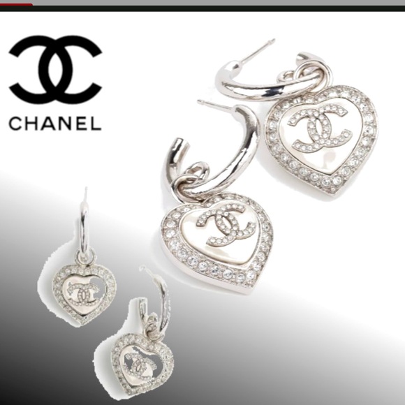 CHANEL crystal  drop heart earrings 💥NEW Collection 2024🔥 - Picture 2 of 7